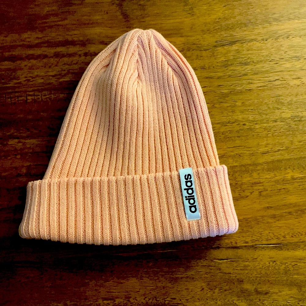 Peachy adidas beanie
